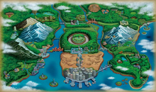 Load image into Gallery viewer, Unova Region Map | Pokémon TCG Playmat | Pokemon Office Keyboard Mat | Gen 4 TCG - LootDelivered.com