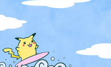 Load image into Gallery viewer, Surfing Pikachu | Pokémon TCG Playmat | Pokemon Office Keyboard Mat - LootDelivered.com