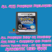 Load image into Gallery viewer, Pokemon Diamond Fully Preloaded with 493 Pokemon - All Pokemon All Items & Money - LootDelivered.com