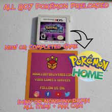 Load image into Gallery viewer, Pokemon Ultra Moon Enhanced 800+ 31 IV Pokemon New or Finished Game - LootDelivered.com