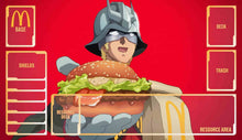 Load image into Gallery viewer, Char Aznable McDonald Burger Gundam TCG Playmat
