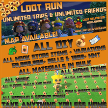 Load image into Gallery viewer, Animal Crossing New Horizons ⏱️ Loot Run!👟All Items and DIY | Bulk Materials &amp; more! - LootDelivered.com
