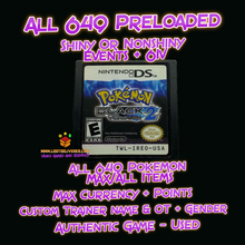 Load image into Gallery viewer, Pokemon Black 2 Preloaded with All 649 Pokemon - Max Items, Currency
