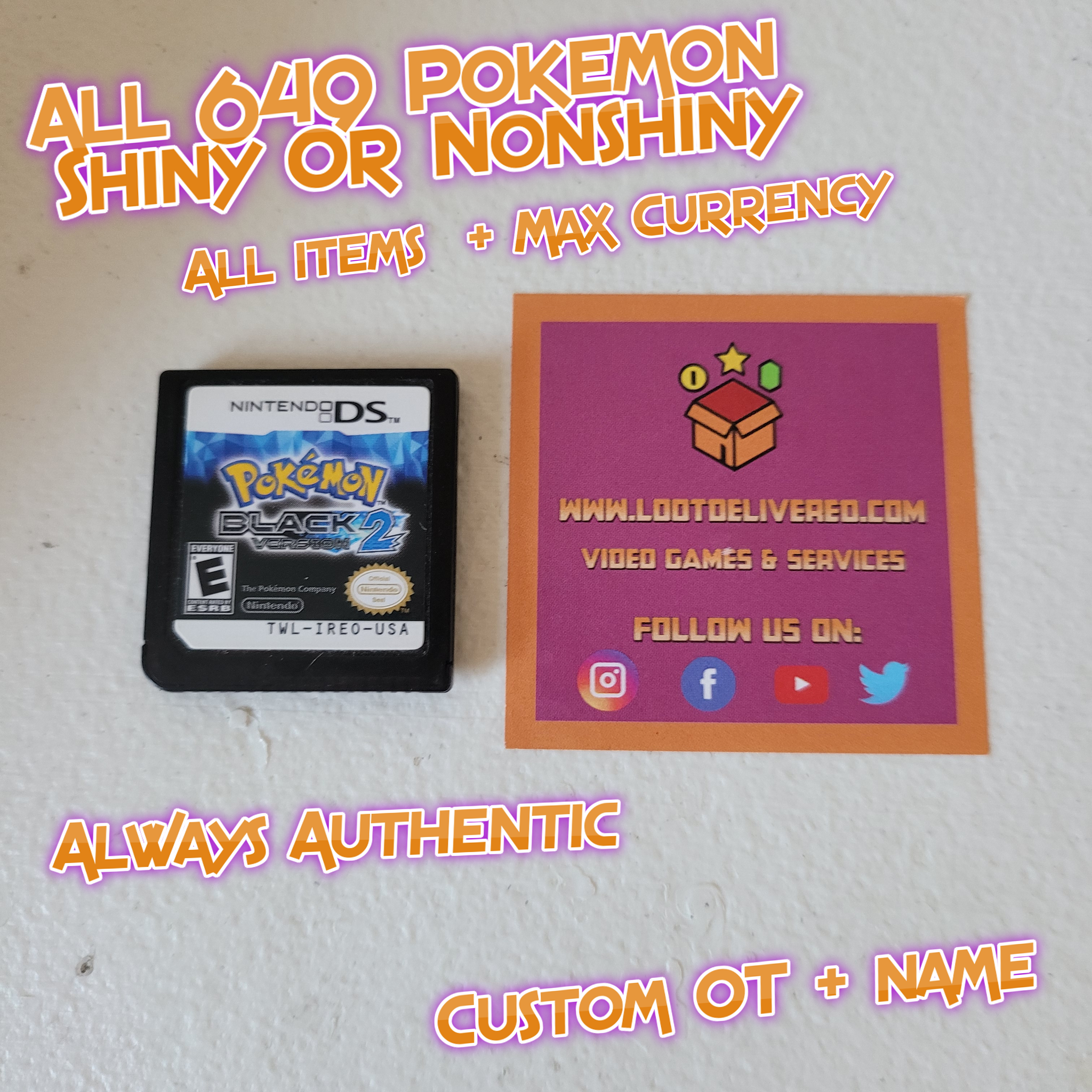 Authentic pokemon black 2024 2