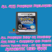 Load image into Gallery viewer, Pokemon Diamond Fully Preloaded with 493 Pokemon - All Pokemon All Items &amp; Money
