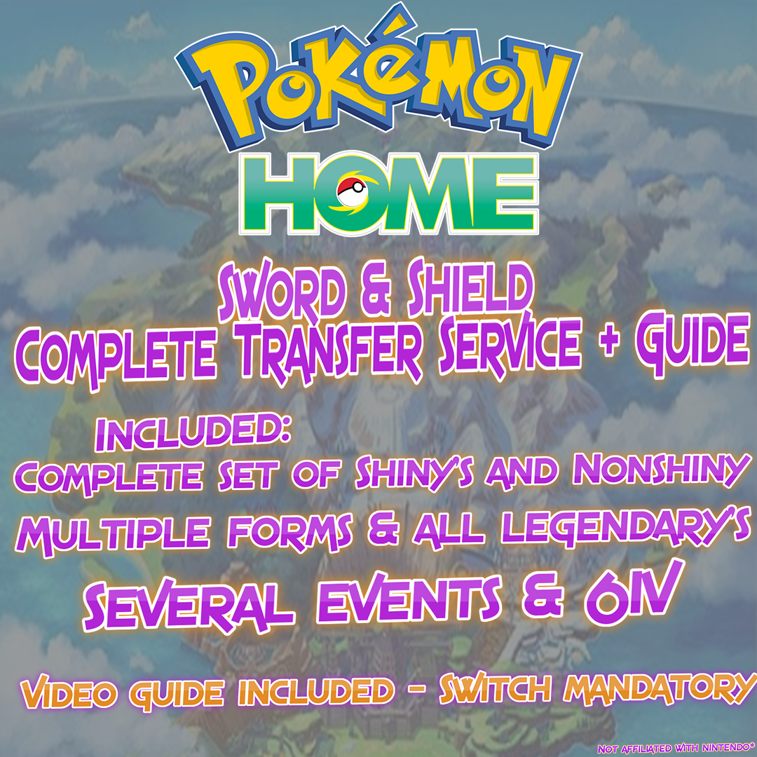 Pokemon Sword and Shield - Complete Pokedex All Pokemon Home Full