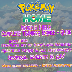 Pokemon Sword & Shield Home Upload Service | Generation 8 Sameday Transfer Pokedex Completion | 38 boxes of Pokemon uploaded