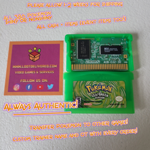 Load image into Gallery viewer, Pokemon Leaf Green Enhanced | All Pokemon, items, currency and more! - LootDelivered.com
