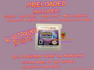 Pokémon Moon | Preloaded with all 807 Pokémon | 6IV