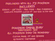 Load image into Gallery viewer, Pokémon Omega Ruby | Preloaded with all Pokemon, Items &amp; Events
