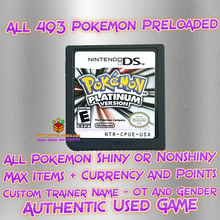 Load image into Gallery viewer, Pokemon Platinum All 493 Pokemon Preloaded | Authentic cartridge

