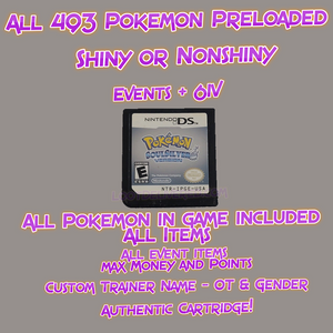 Pokemon Soul Silver Preloaded With all 493 Pokemon Shiny or Nonshiny + Max Items