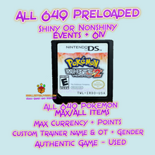 Load image into Gallery viewer, Pokemon White 2 Nintendo Ds  Fully Preloaded with all 649 Pokemon All Items &amp; Money
