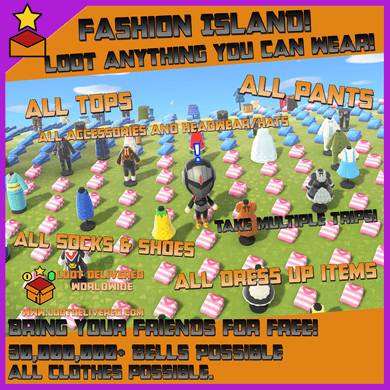 Fashion Island | Animal Crossing New Horizons | Take anything you can wear! - LootDelivered.com