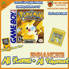 Load image into Gallery viewer, Pokemon Yellow Enhanced! Gameboy Color Saves! New Game with All  151 Pokemon! - LootDelivered.com
